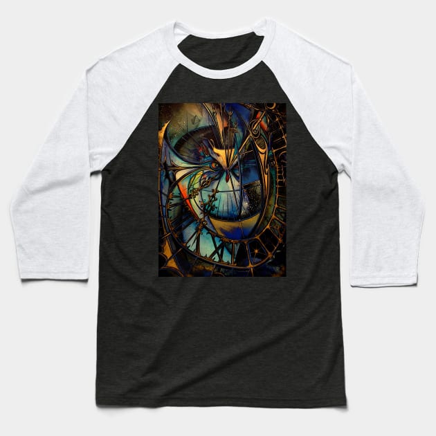 Owl Compass Unframed Baseball T-Shirt by TinBennu